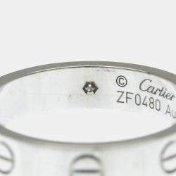 Pre Owned Cartier Love 18K White Gold, Diamond Ring EU 52