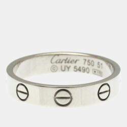 Pre Owned Cartier Love 18K White Gold Ring EU 51
