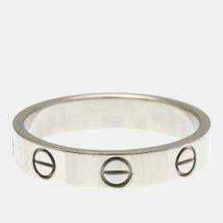 Pre Owned Cartier Love 18K White Gold Ring EU 51