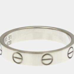 Pre Owned Cartier Love 18K White Gold Ring EU 51