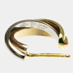 Pre Owned Cartier Trinity18K  Yellow, Rose, White Gold Earrings