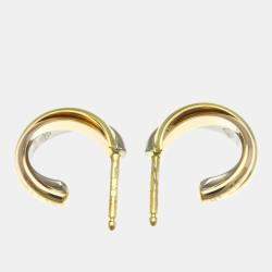 Pre Owned Cartier Trinity18K  Yellow, Rose, White Gold Earrings