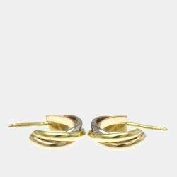 Pre Owned Cartier Trinity18K  Yellow, Rose, White Gold Earrings