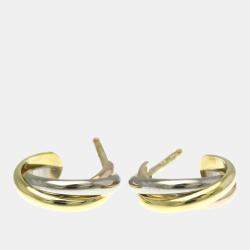 Pre Owned Cartier Trinity18K  Yellow, Rose, White Gold Earrings