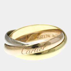 Pre Owned Cartier Trinity 18K Yellow, Rose, White Gold Ring EU 49