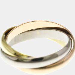 Pre Owned Cartier Trinity 18K Yellow, Rose, White Gold Ring EU 49