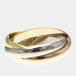 Pre Owned Cartier Trinity 18K Yellow, Rose, White Gold Ring EU 49