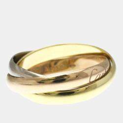 Pre Owned Cartier Trinity 18K Yellow, Rose, White Gold Ring EU 49