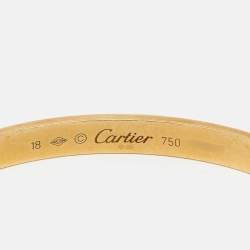 Pre Owned Cartier Love 18k Yellow Gold Open Cuff Bracelet 18