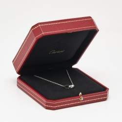 Pre Owned Cartier Love Interlocking Loop 18k White Gold Necklace