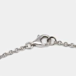 Pre Owned Cartier Love Interlocking Loop 18k White Gold Necklace