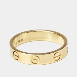 Pre Owned Cartier Love 18k Yellow Gold Small Model Ring Size 50