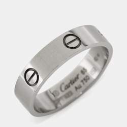 Pre Owned Cartier Love White Gold Ring EU 65