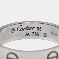 Pre Owned Cartier Love White Gold Ring EU 65