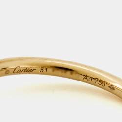 Pre Owned Cartier Juste Un Clou 18k Yellow Gold Small Model Ring Size 51