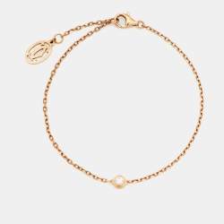 Pre Owned Cartier d'Amour Diamond 18k Rose Gold Small Model Bracelet