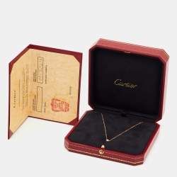 Pre Owned Cartier D'Amour Diamond 18k Rose Gold Small Model Necklace
