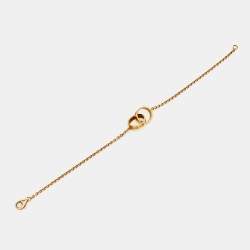 Pre Owned Cartier Love Interlocking Loops 18k Yellow Gold Bracelet