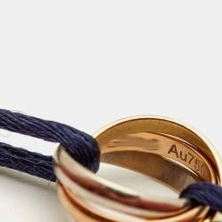 مملوكة مسبقًا سوار كارتييه ترينيتي ذهب ثلاثي اللون 18 قيراط مع حبل