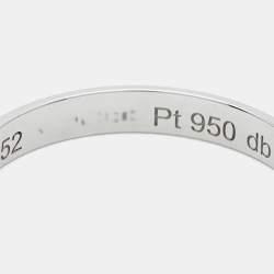 Pre Owned خاتم كارتتييه 1895 بلاتين للزفاف مقاس 52
