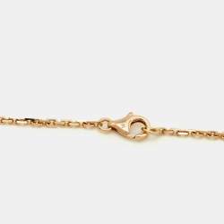 Pre Owned Cartier Love Diamond 18k Rose Gold Necklace