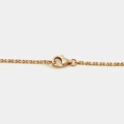 Pre Owned Cartier Love Diamond 18k Rose Gold Necklace