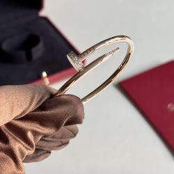 مملوكة مسبقًا Cartier Juste un Clou Bracelet Rose Gold Diamond Tips Size 16