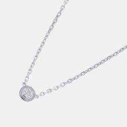 Pre Owned قلادة كارتييه دامور ذهب أبيض عيار 18 وألماس 