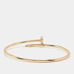 مملوكة مسبقًا Cartier Juste Un Clou Diamond 18k Rose Gold Small Model Bracelet 17