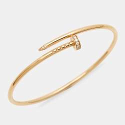 مملوكة مسبقًا Cartier Juste Un Clou Diamond 18k Rose Gold Small Model Bracelet 17