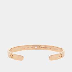 مملوكة مسبقًا Cartier Love 18K Rose Gold and Sapphire Cuff Bracelet