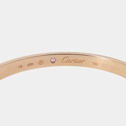 مملوكة مسبقًا Cartier Love 18K Rose Gold and Sapphire Cuff Bracelet