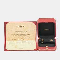 مملوكة مسبقًا Cartier Amulette De Cartier Onyx Diamond 18k Rose Gold Earrings