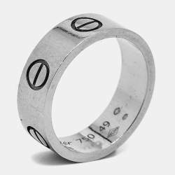 مملوكة مسبقًا Cartier Love 18k White Gold Rings Size 49