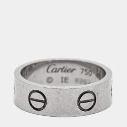 مملوكة مسبقًا Cartier Love 18k White Gold Rings Size 49