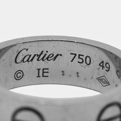 مملوكة مسبقًا Cartier Love 18k White Gold Rings Size 49