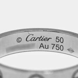 مملوكة مسبقًا خاتم كارتير لوف موديل صغير ذهب أبيض عيار 18 حجم 50