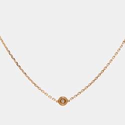 Pre Owned Cartier d'Amour Diamond 18k Rose Gold Mini Model Bracelet