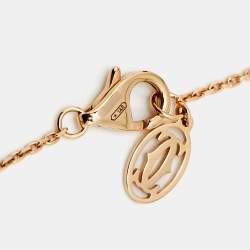 Pre Owned Cartier d'Amour Diamond 18k Rose Gold Mini Model Bracelet