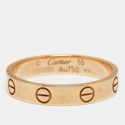 مملوكة مسبقًا Cartier Love 18k Rose Gold Small Model Ring Size 55