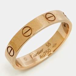 مملوكة مسبقًا Cartier Love 18k Rose Gold Small Model Ring Size 55