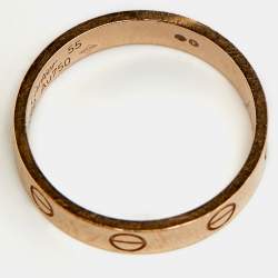 مملوكة مسبقًا Cartier Love 18k Rose Gold Small Model Ring Size 55