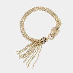 مملوكة مسبقًا سوار كارتْييَيه بانتير دُو كارتْييَيه ذهب أصفر عيار 18 ألماس سلسلة