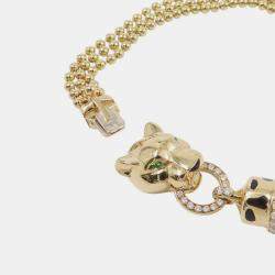 مملوكة مسبقًا سوار كارتْييَيه بانتير دُو كارتْييَيه ذهب أصفر عيار 18 ألماس سلسلة