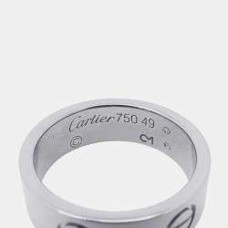 مملوكة مسبقًا خاتم كارتتييه لوف ذهب أبيض عيار 18 مقاس 49