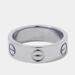 مملوكة مسبقًا خاتم كارتتييه لوف ذهب أبيض عيار 18 مقاس 49