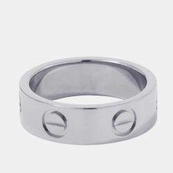 مملوكة مسبقًا خاتم كارتتييه لوف ذهب أبيض عيار 18 مقاس 49