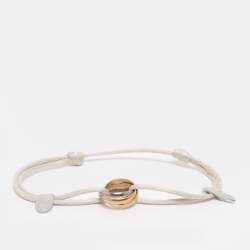 Pre Owned سوار كارتييه ترينيتي كورد قابل للتعديل ذهب ثلاثي الألوان عيار 18