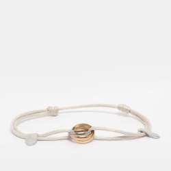 Pre Owned سوار كارتييه ترينيتي كورد قابل للتعديل ذهب ثلاثي الألوان عيار 18