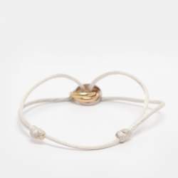 Pre Owned سوار كارتييه ترينيتي كورد قابل للتعديل ذهب ثلاثي الألوان عيار 18